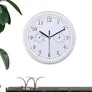 Wall Clock - Outdoor Garden Wall Clock, Garden Decor Clock | Wall Clock Decorative Outdoor Clock with Hygrometer, Waterproof Garden Clock, Silent Non Ticking Clock for Bathroom, Deck, Porch, 10 Inch