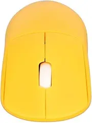 Wireless Gaming Mouse 1200DPI, Mechanical Click Sense, Comfortable Grip, Scroll Wheel, Battery Power Supply, Suitable for Laptop, Desktop Computer (Yellow)