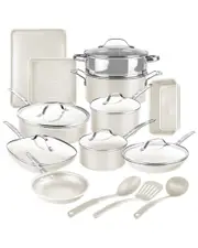 Gotham Steel Naturals 20pc Nonstick Express Cookware Set with Bakeware & Utensils