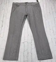 Kenneth Cole MENS SIZE 40X32 Gray Pants Cotton Thin Stripe Trousers