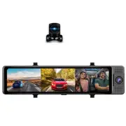 4K Rearview Mirror Recorder Touch Screen Front Inside Rear Car Dash Cam G-Sensor