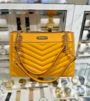 Michael Kors Whitney MD Chain Strap Tote Shoulder Handbag Purse Bag (Golden Rod)