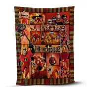 The Incredibles Blanket, The Incredibles Cartoon Movie Fleece, Sherpa Blanket