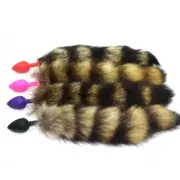 Silicone Butt Plug With Faux Fox Tail Medium BDStyle