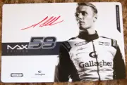 7"X11" SIGNED HERO CARD #59 MAX CHILTON GALLAGH CARLIN RACING 2018 VERIZON INDY