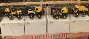 2001 NIB Maisto Tonka Hasbro Trucks Set of 4 Crane Backhoe Dump Truck Bulldozer