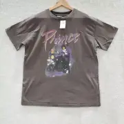 Cotton On Unisex Medium Slate Gray Prince Boyfriend Fit Band Tee