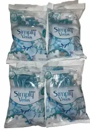 Gilette Simply Venus, 9 Disposable Razors/pk, LOT OF 4 TOTAL 36 RAZORS