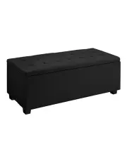 [Artiss] Storage Linen Ottoman Blanket Box 97cm in Black
