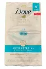 Dove Care and Protect Antibacterial Beauty 6 Bars Soap, Unscented 22.5oz New
