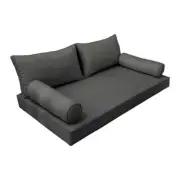|SLIPCOVER ONLY|S2 Daybed Mattress Bolster Backrest Covers Piped Trim Crib AD003