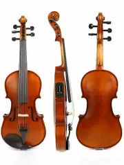 Guarneri style 5 strings electric & acoustic viola 16" with bow/case