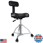 LEKATO Drum Throne with Backrest, Height Adjustable Hydraulic Drum Chair Heav