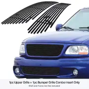 Fits 1999-2003 Ford Lightning Bar Black Billet Grille Insert Combo (for: Ford)