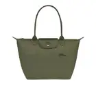 NWT LONGCHAMP Le Pliage Green Medium Nylon Shoulder Tote 2605919 Forest AUTHENTC