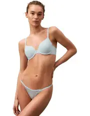 [Calvin Klein] Allover Lace String Thong in Blue