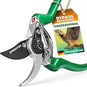 GRÜNTEK Professional Bypass Pruning Shears – Ergonomic Garden Scissors, Japanese SK5 Steel Blade, Teflon Coated, Precision Garden Clippers for Plants & Branches