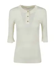Slim Fit Light Cotton Top XS,M chalk white