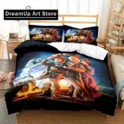 v522 Bed Sheets Sci-fi Movie Back to the Future Bedding Set Boys Girls Twin Queen King Size Duvet Cover Pillowcase Bed boys Adult 3-Piece Bedding Set