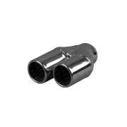 Redback Exhaust Tip Y-Piece - Stepped Straight Cut Rolled In 304 Stainless Steel