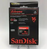 SanDisk Extreme CompactFlash 16GB Memory Card UDMA 60MB/s 400x (SDCFX-016G-A61)