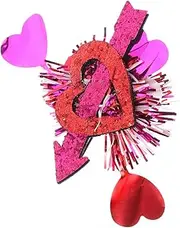 FRCOLOR Ribbon Bow Hair Clip Sparkly Glitter Heart Barrettes for Girls Kids Party Accessory
