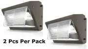 2Pcs 80Watt Outdoor Led Wall pack Light 5000K Dusk to Dawn replace 400W MH Ip65