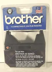 Brother 1230 Black 2 pack Correctable 1030 Film Ribbon Sealed.
