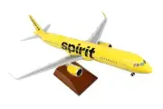 Skymarks SKR8421 Spirit Airlines Airbus A321neo N321NK Desk Model 1/100 Airplane