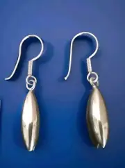 Erick's Sterling Silver Dangle 5/8 in. long Teardrop Earrings Taxco.925
