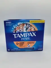 Tampax Pearl Super Plus Absorbency Tampons 50 Ct Unscented