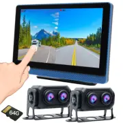 7'' DVR Car Monitor Backup Rear View Camera 2 Split Screen for Truck/Trailer/RV