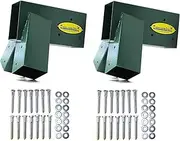 Eastern Jungle Gym Easy 1-2-3 A-Frame 2 Brackets for Swing Set with All Mounting Hardware, Green (Pack of 2)
