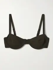 [Matteau] Matteau - Stretch Recycled-crepe Underwired Bikini Top - Green - 4 4 Green