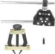 Motoforti Roller Chain Tools Kit 25-60 Chain Detacher Breaker Cutter Tool Roller Chain Puller Holder Connecting for Bicycle Bike Motorcycle Go Kart ATV Chains Replacement Carbon Steel Black