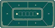 Professional Tabletop Layout Mat with Carrying Bag,Rubber Game Layout Table Top Cover for Parties(Green,L)