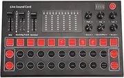 Professional Mixer, 8 Sound Effects 10 Special Effects, Noise Cancellation Sound Board Mixing Console, Live Sound Card for DJ Singing Live Streaming Guitar
