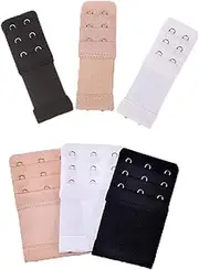 [TINEASUR] 6pcs Bra Elastic Buckle Bra Lengthened Strap Black White Women Bra Extension Bra