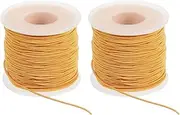 uxcell Elastic String for Bracelet 164 Ft/50 Meter Length 1 mm Dia, 2 Roll Sturdy Stretchy String Cord for Jewelry Making Necklace Beading Craft DIY, Orange