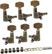 SWOOMEY Acoustic Electric Guitar Tuners 6pcs Vintage Guitar Knobs Locking Tuning Pegs Quick Mounting Accurate Tuning 3l/ Replacement