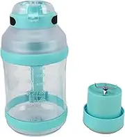Fdit 2L Sport Portable Blender 18000rpm 4000mAh USB Blender for Shakes for Gym-Goers and Campers (Blue Green)
