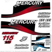 Fits Mercury 115hp Outboard Decal Kit Blue or Red 115 99-04 All Models Available