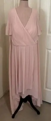 NWT Women’s Ever Pretty SZ 16 Pink Formal Bridesmaid Wrap Style Long Dress