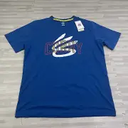Under Armour Steph Curry Champ Mindset T Shirt Men XL Short Sleeve Crew Blue $40