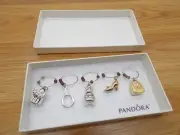 Pandora Wine Glass Charms - Set of Five - Angel, Ring, Bee, Shoe & Purse -READ!