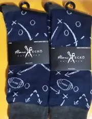 Marc Ecko Football Playbook Crew Socks . Two pack lot NWT.
