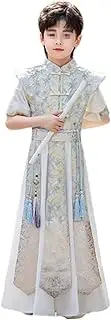 [IDZNFNFX] Boy Short Sleeve Summer HanFu Ancient China Hanfu Kung Fu Performance Costume
