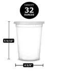 32 oz Heavy Duty Soup Food Storage microwave dishwasher safe Reusable Container