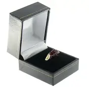 Black Faux Leather Engagement Ring Box Display Jewelry Gift Boxes Classic 1 Dzn