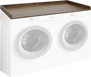 clicliet Washer Dryer Countertop, Laundry Countertop with Edge Rails, 27.5" Depth x 54" Washer and Dryer Covers for The top, for for Laundry Room Organization and Storage（Retro Brown）